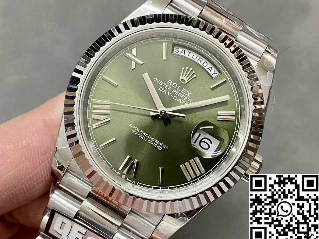Date Steel Factory v5 Tungsten Day Rolex QF Green Dial M228239-0033 1121